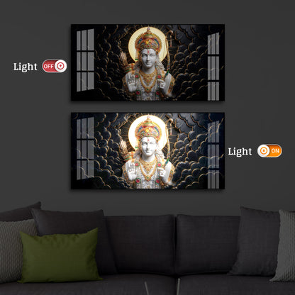 Lord Ram Modern Luxury Backlight Horizontal Wall Art