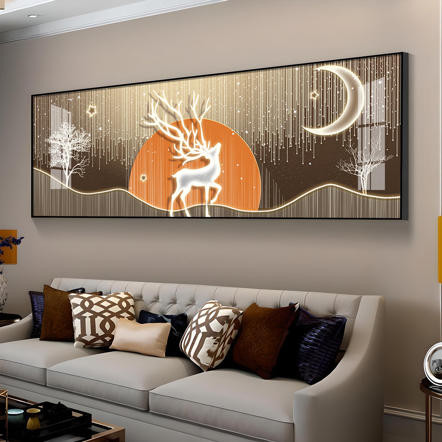 Deer Silverlight Stag Premium Acrylic Horizontal Wall Art