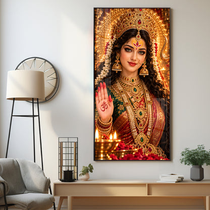 Maa Durga Blessings Premium Acrylic Vertical Wall Art