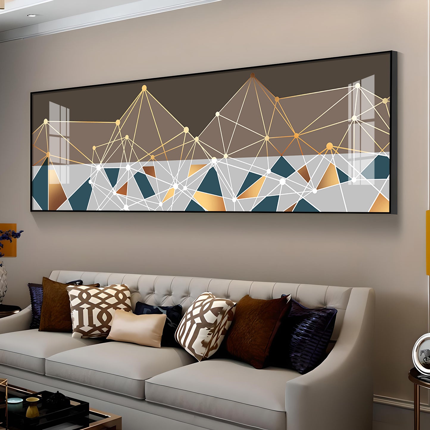 Geometric Harmony Premium Acrylic Horizontal Wall Art
