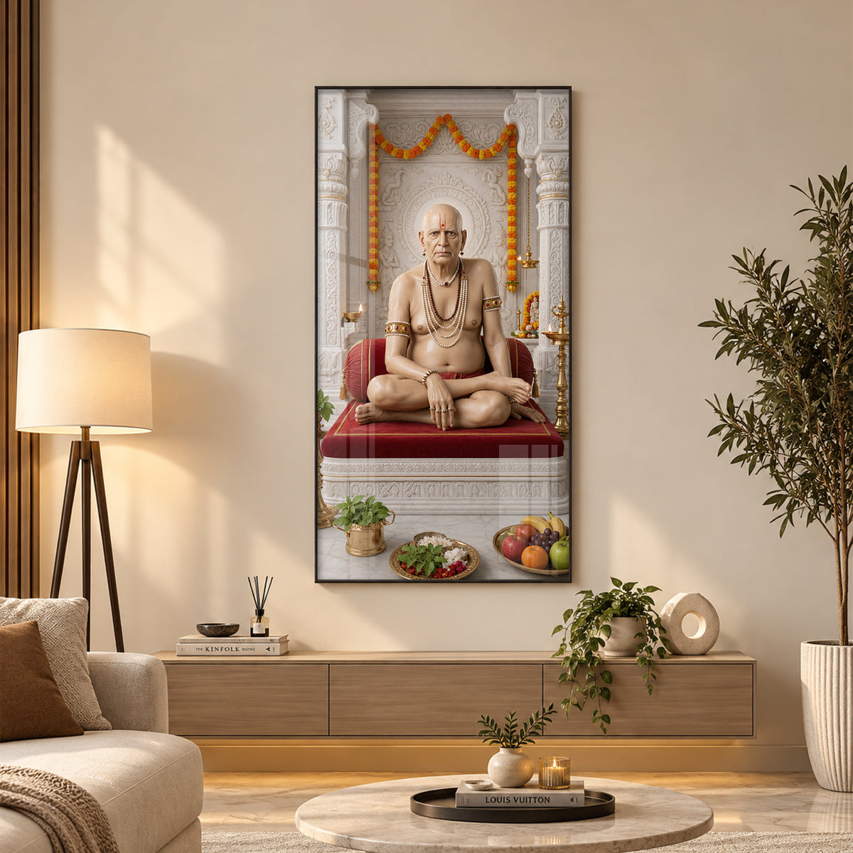 Swami Samarth Premium Acrylic Vertical Wall Art