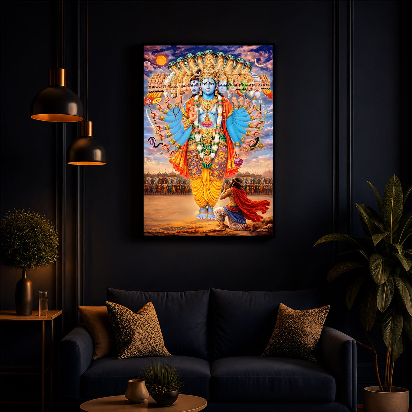 Lord Vishwaroop Modern Luxury Backlight Vertical Wall Art