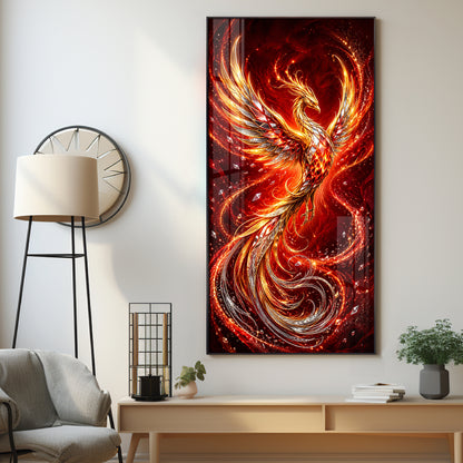 Beautiful Phoenix Premium Acrylic Vertical Wall Art