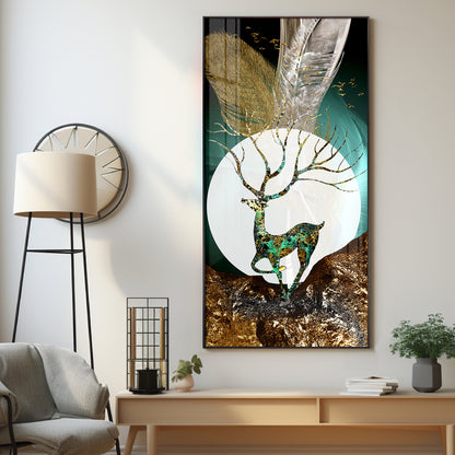 Majestic Deer Haven Premium Acrylic Vertical Wall Art