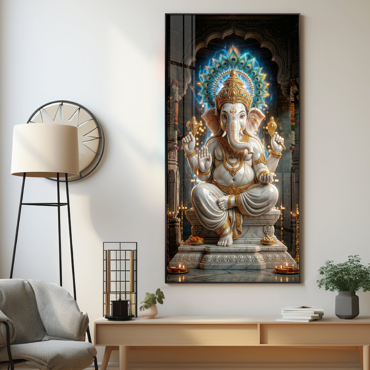 Ganesha Essence Premium Acrylic Vertical Wall Art