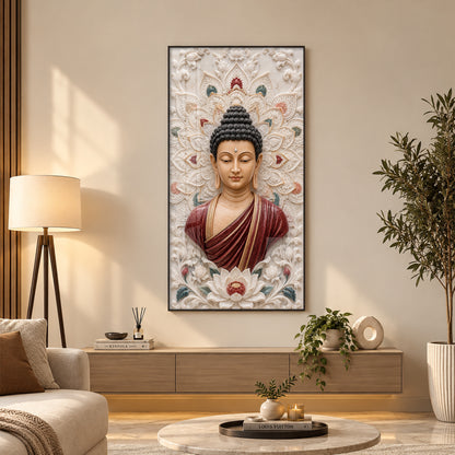 Meditation Buddha Premium Acrylic Vertical Wall Art