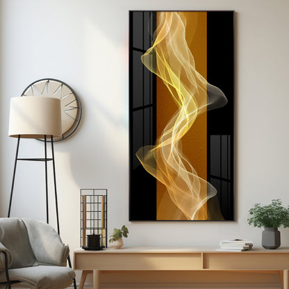 Energetic Etheric Waves Premium Acrylic Vertical Wall Art