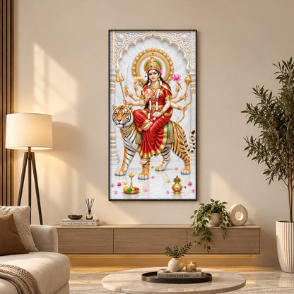 Maa Ambika Premium Acrylic Vertical Wall Art