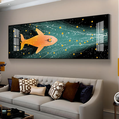Stellar Swim Of Fish Premium Acrylic Horizontal Wall Art