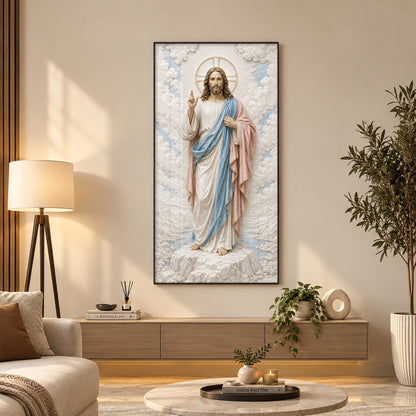 Jesus Christ Divine Premium Acrylic Vertical Wall Art
