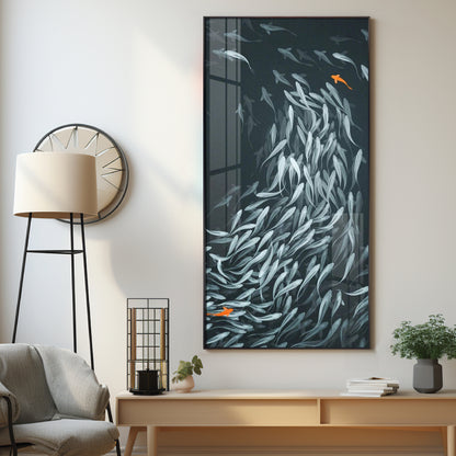 Fish Aquatic Harmony Premium Acrylic Vertical Wall Art