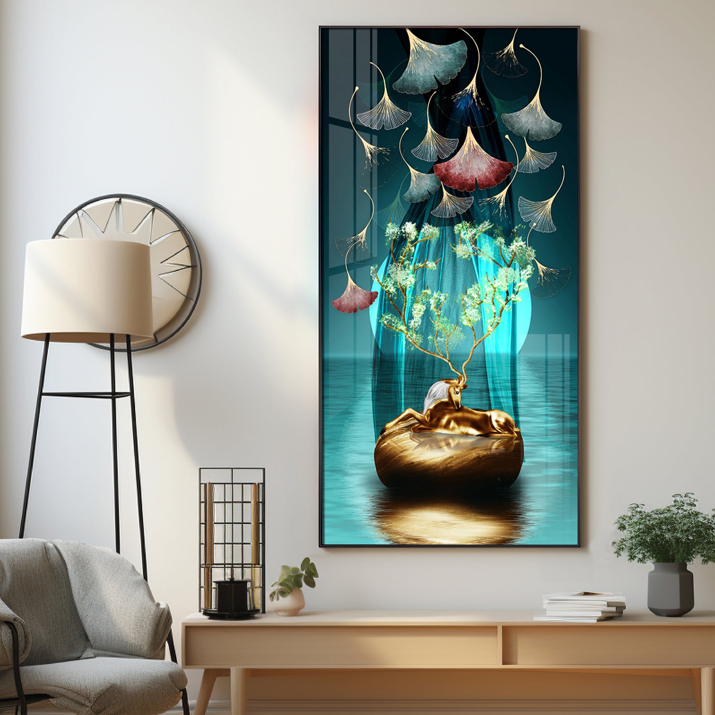 Elegant Petal Premium Acrylic Vertical Wall Art