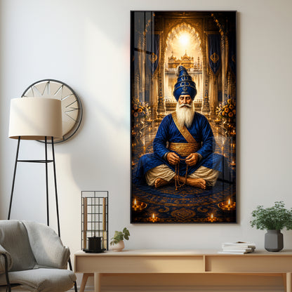 Divine Baba Deep Singh Ji Premium Acrylic Vertical Wall Art