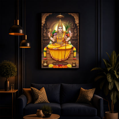 Sri Vidhya Sadhana Modern Luxury Backlight Vertical Wall Art