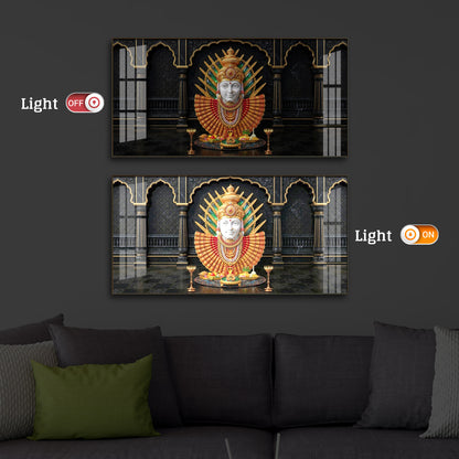 Goddess Renuka Modern Luxury Backlight Horizontal Wall Art