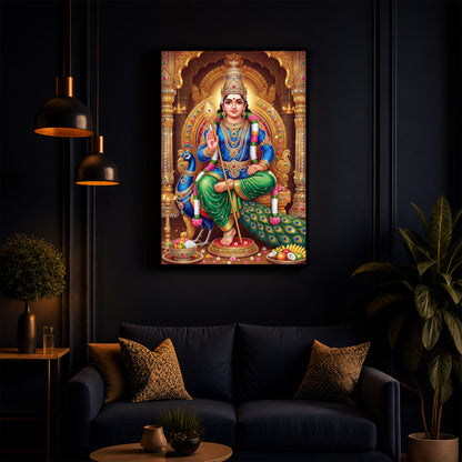 Muruganthunai Modern Luxury Backlight Vertical Wall Art