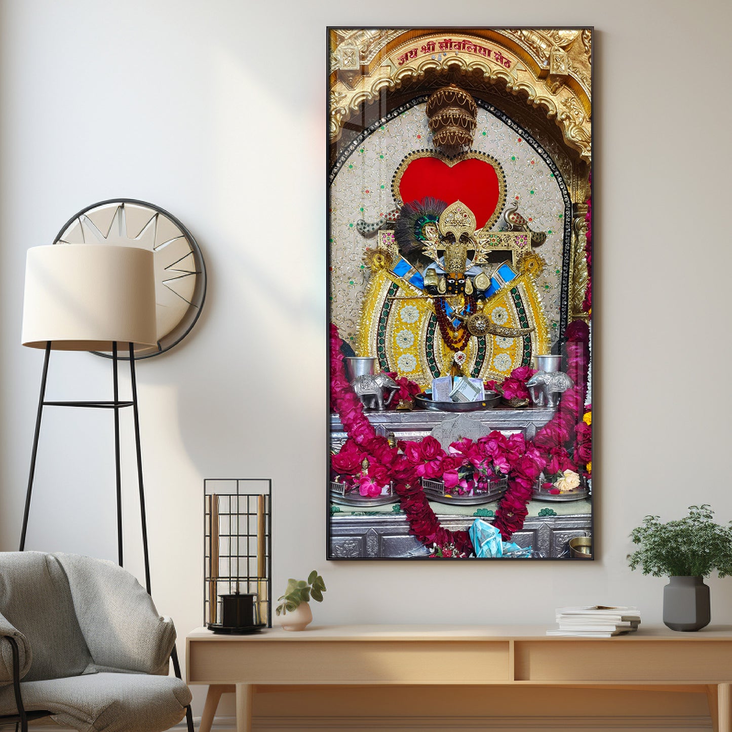 Shri Sanwaliya Seth Ji Premium Acrylic Vertical Wall Art