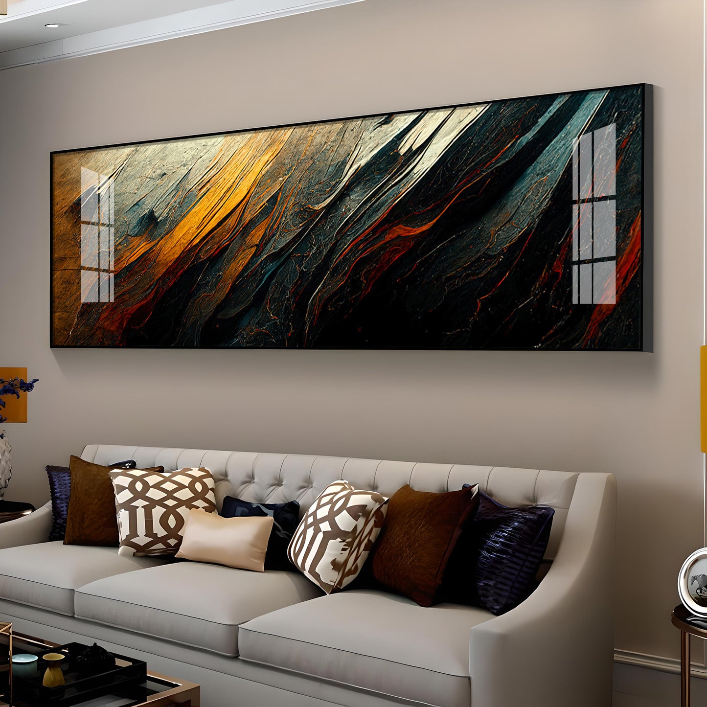 Ember Color Flow Premium Acrylic Horizontal Wall Art