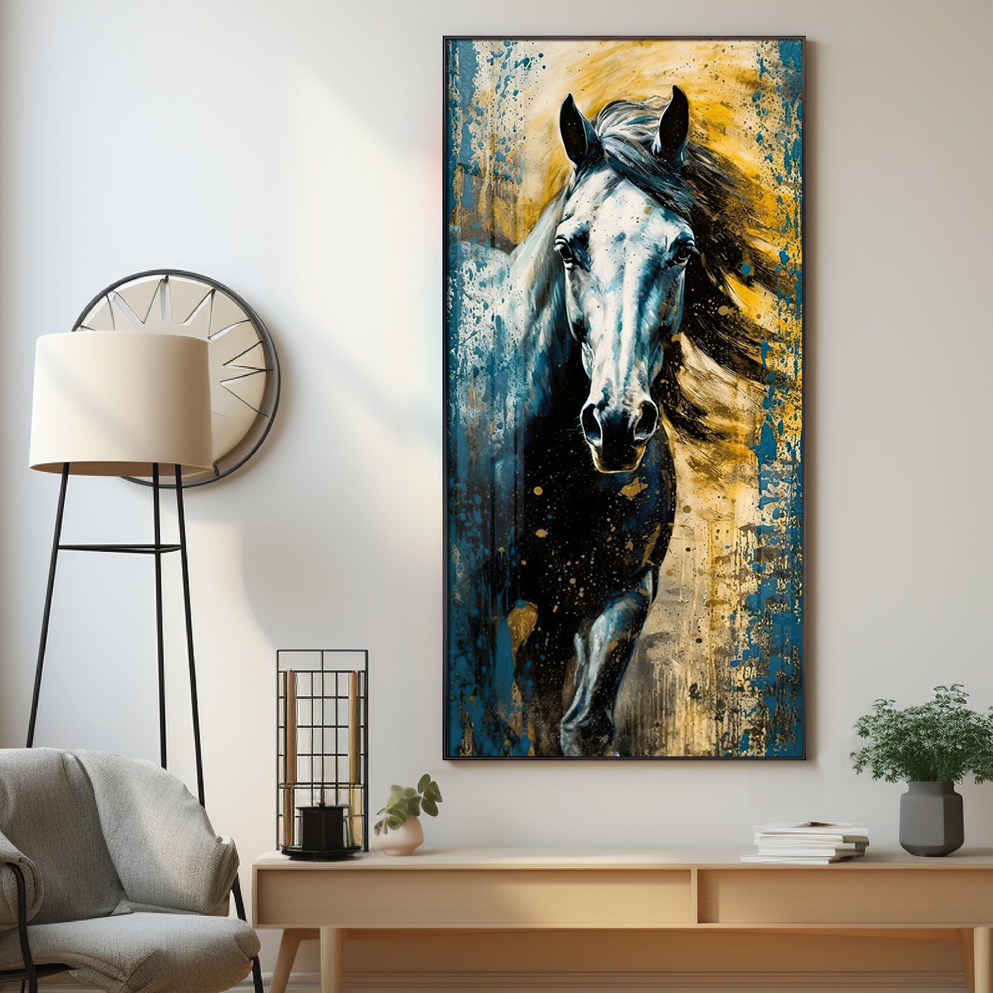 Horse Equine Elegance Premium Acrylic Vertical Wall Art