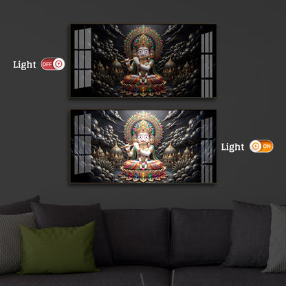 Lord Jagannath Modern Luxury Backlight Horizontal Wall Art