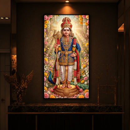 Murugan Ji Modern Luxury Backlight Vertical Wall Art