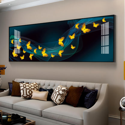Golden Wing Dance Premium Acrylic Horizontal Wall Art