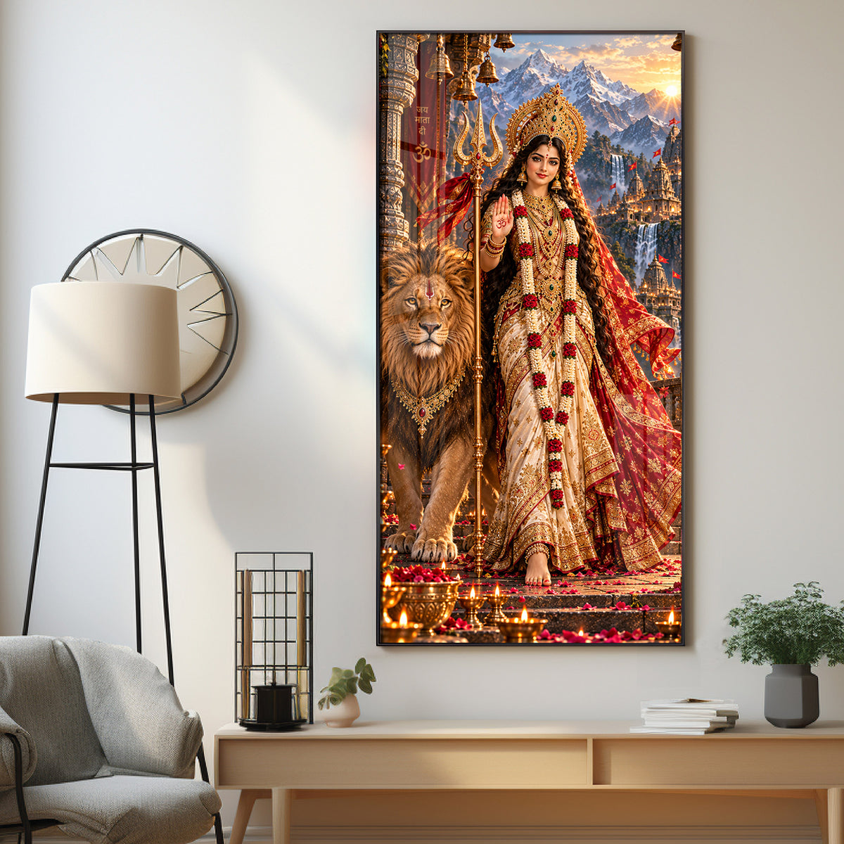 Maa Ambe Premium Acrylic Vertical Wall Art