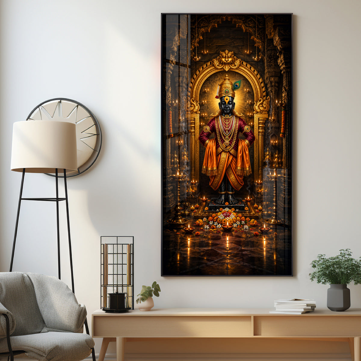 Lord Vithoba Premium Acrylic Vertical Wall Art