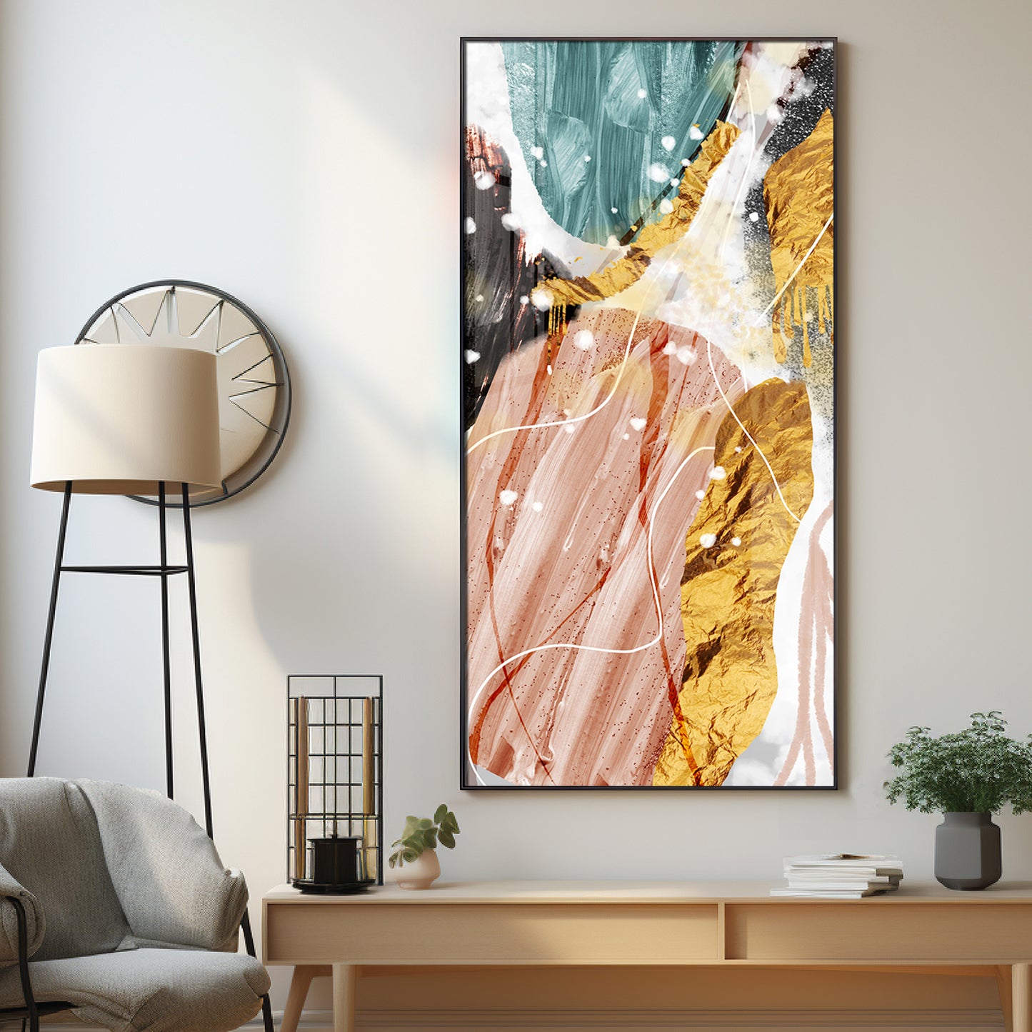 Abstract Aura Premium Acrylic Vertical Wall Art