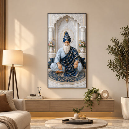 Divine Baba Deep Singh Premium Acrylic Vertical Wall Art