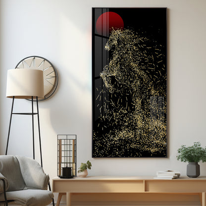 Dazzling Silver Horse Premium Acrylic Vertical Wall Art