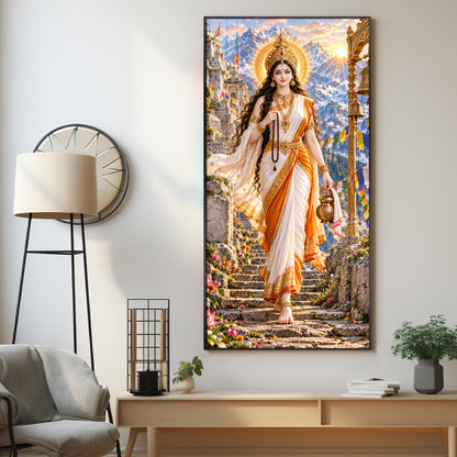 Divine Brahmacharini Maa Premium Acrylic Vertical Wall Art