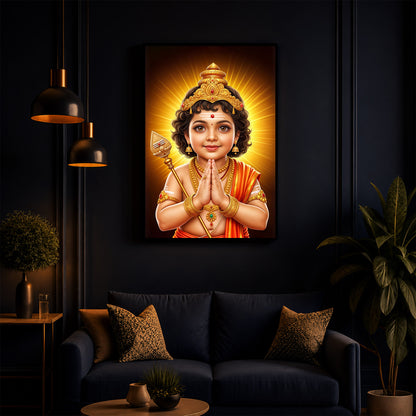 Murugan Ji Balroop Modern Luxury Backlight Vertical Wall Art
