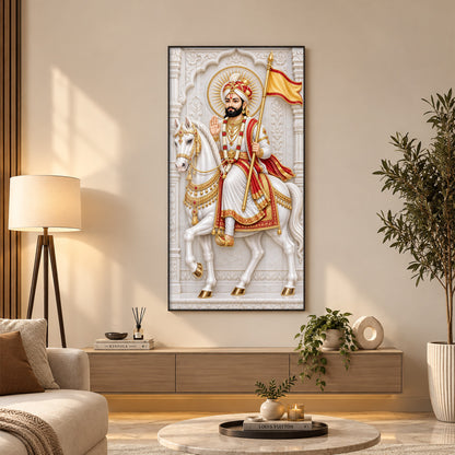 Baba Ramdevji Premium Acrylic Vertical Wall Art