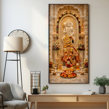 Divine Salangpur Hanumanji In Temple Premium Acrylic Vertical Wall Art