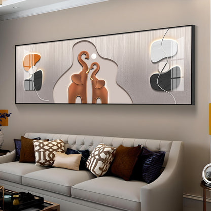 Elephant with baby Elephant Premium Acrylic Horizontal Wall Art