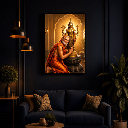 Guru Rayaru Modern Luxury Backlight Vertical Wall Art