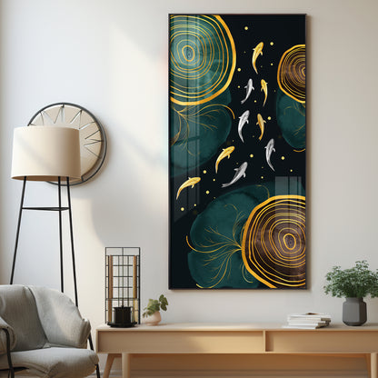 Fishes In Ocean Premium Acrylic Vertical Wall Art