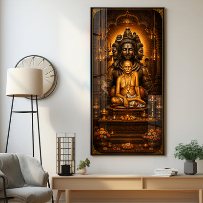 Sacred Swami Samarth Premium Acrylic Vertical Wall Art