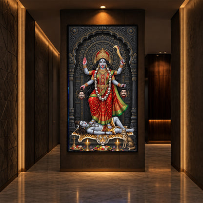 Mahakali Modern Luxury Backlight Vertical Wall Art