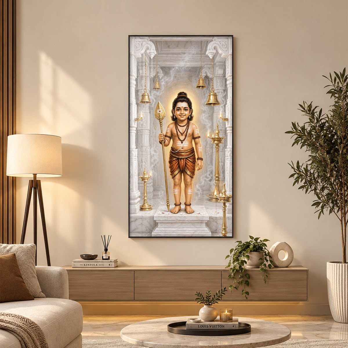 Child Lord Murugan Premium Acrylic Vertical Wall Art