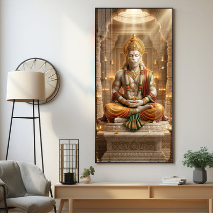 Divine Hanuman Ji Essence Premium Acrylic Vertical Wall Art