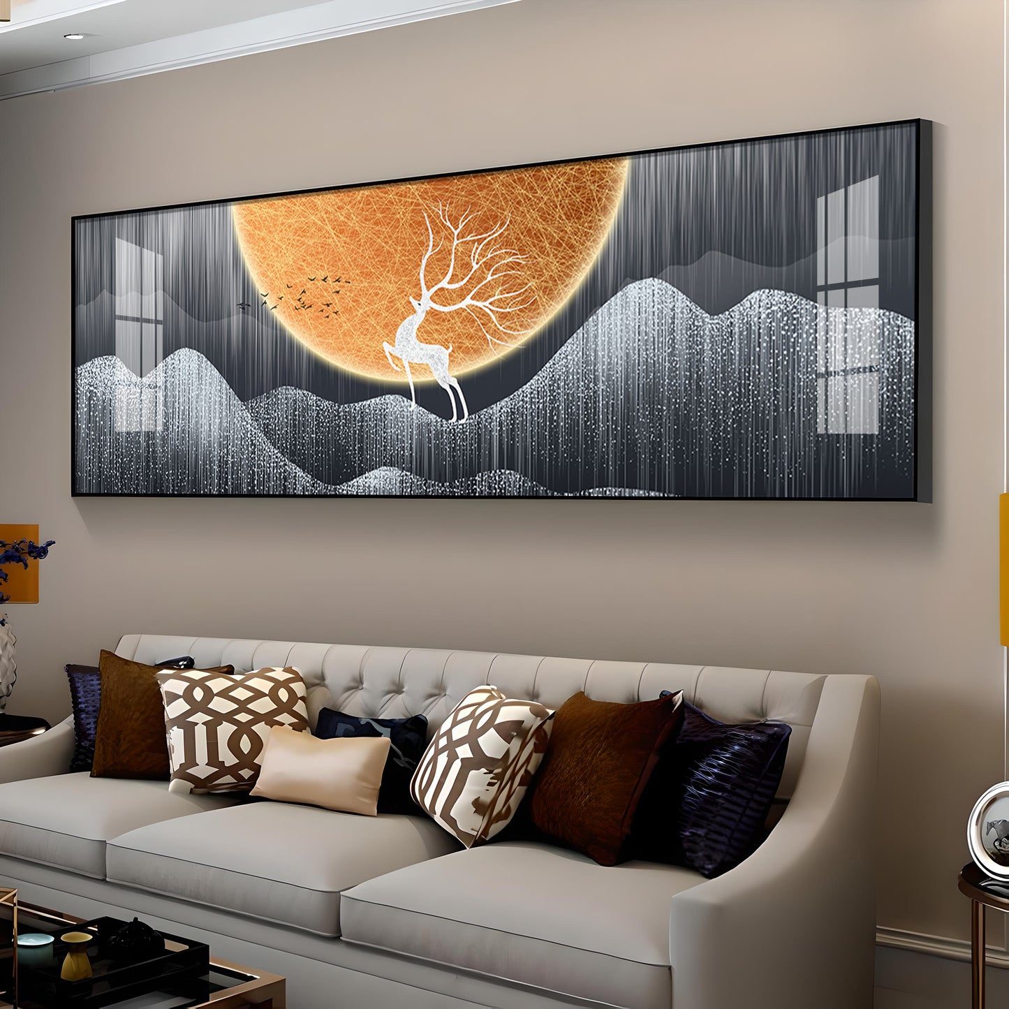 Deer in the Wild Premium Acrylic Horizontal Wall Art