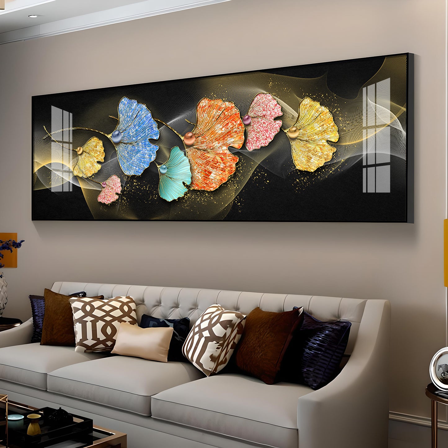 Leaf Bliss Premium Acrylic Horizontal Wall Art