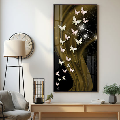 Butterflies Premium Acrylic Vertical Wall Art