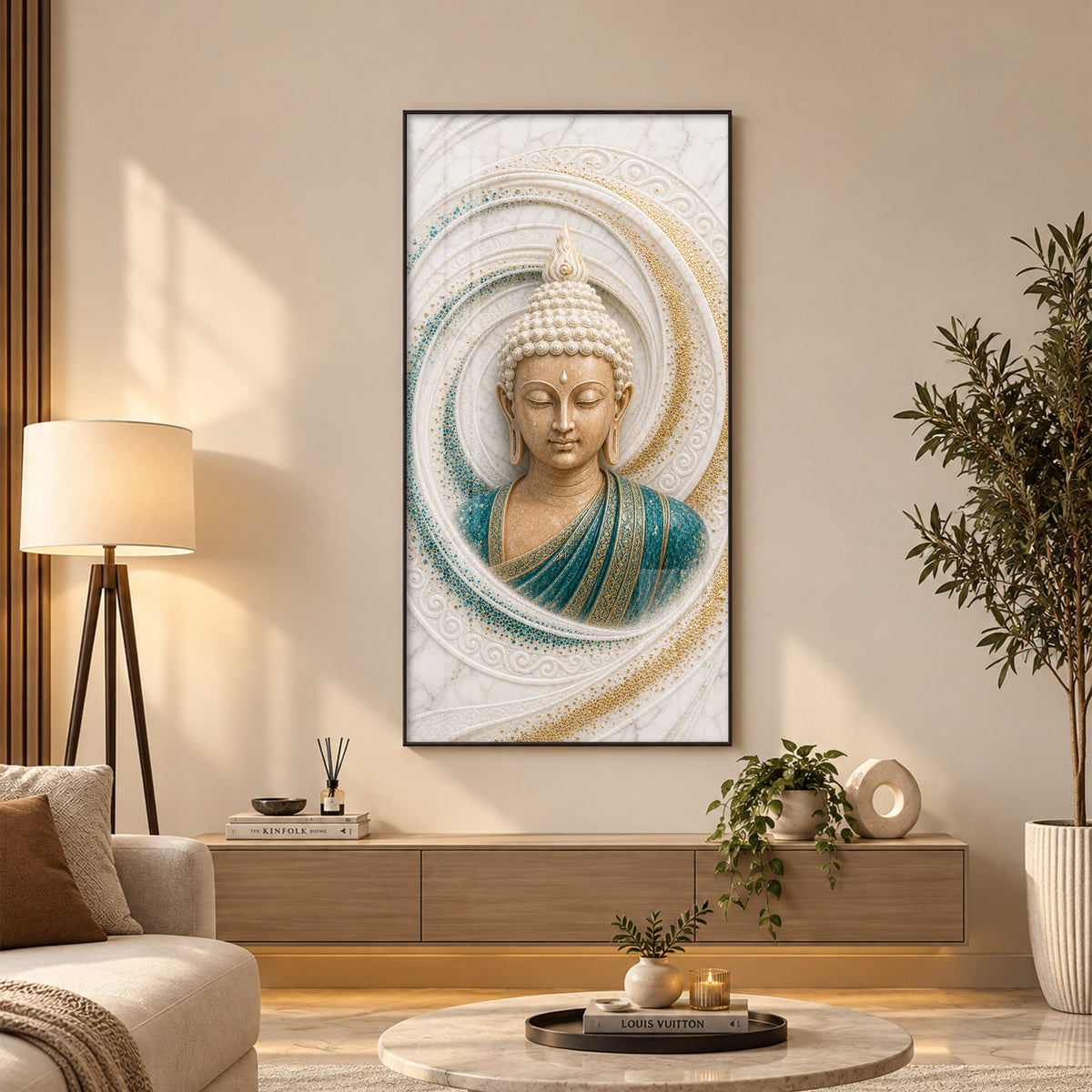 Buddha Spiral Premium Acrylic Vertical Wall Art