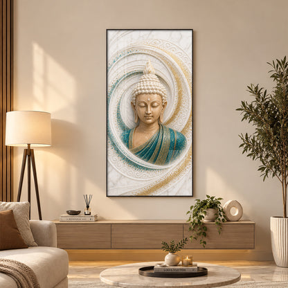 Buddha Spiral Premium Acrylic Vertical Wall Art