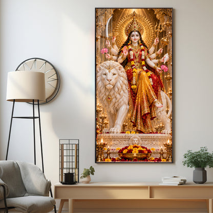 Maa Mahagauri Premium Acrylic Vertical Wall Art