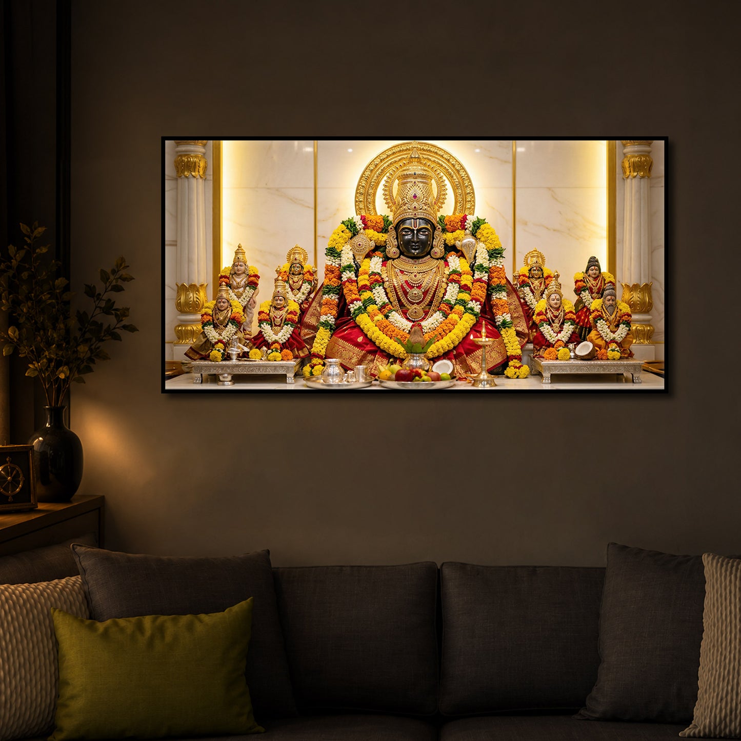 Badrinarayan Modern Luxury Backlight Horizontal Wall Art