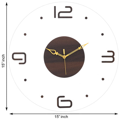 Acryluxe Wooden Acrylic Wall Clock